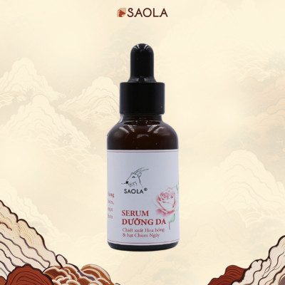 Serum dưỡng ẩm Saola, tinh chất hoa hồng, cấp ẩm, giảm thâm, sáng da, Mỹ Phẩm Thuần Chay, VEGAN,30ml