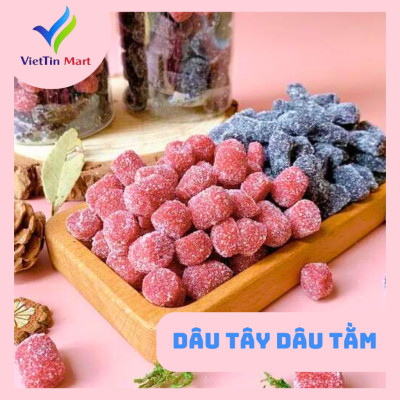 Kẹo Dâu Tây Mix Dâu Tằm Đặc Sản Đà Lạt Viettin Mart 500g