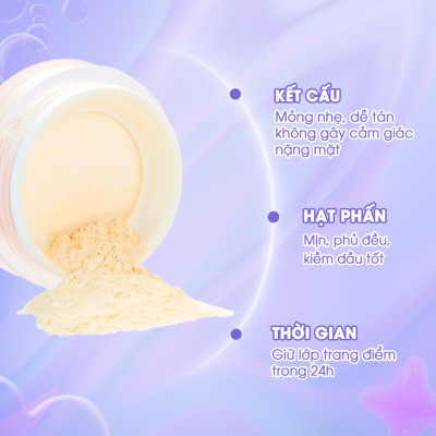 Phấn Phủ Bột Trang Điểm myKella Kiểm Soát Dầu Và Làm Mịn Da