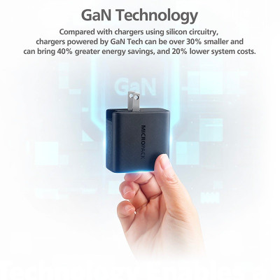 Củ sạc MicroPack POWER SERVER GaN 65W MWC-265PD Nhỏ Gọn Tặng Kèm Đầu Cắm US/ EU/ UK Hàng Chính Hãng