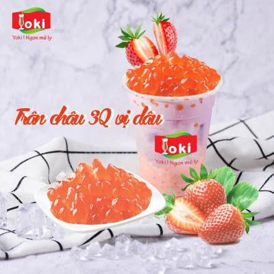  Combo Trân châu 3Q vị dâu Yoki & Trân châu 3Q vị khoai môn Yoki