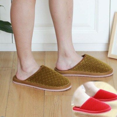 Combo Dép Đi Trong Nhà Thu Đông Đế Chống Thấm Chất Nỉ Nhung Thiết Kế Sang Trọng Cho Nam Và Nữ- Hàng Loại 1- Chính Hãng MINIIN