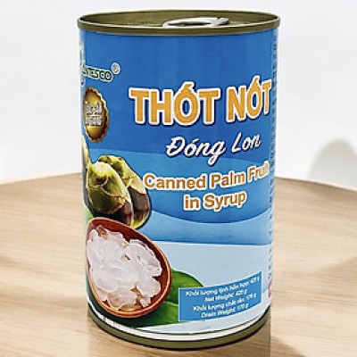 Thốt nốt đóng hộp (565gr) - Trái Thốt nốt tươi đóng lon - Nước trái cây giải khát - Thương hiệu Antesco (Đồ hộp)
