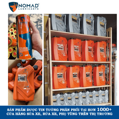 Nhớt Xe Máy Tổng Hợp Toàn Phần NOMAD Lon 1.1L 5W40-SN-MA2 Cho Xe Côn Tay Winner/Exciter/Sonic/ Mô tô PKL Nhập Khẩu Chính Hãng (xanh dạ quang)