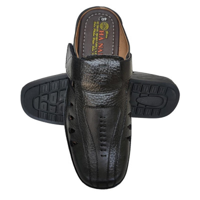 Dép Bít Mũi Nam HÀ NAM Da Bò Thật Cao Cấp GSB20128