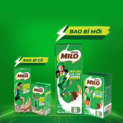 Thùng 48 Hộp Sữa Nestlé MILO Nước (180ml / Hộp) - không màng nhựa