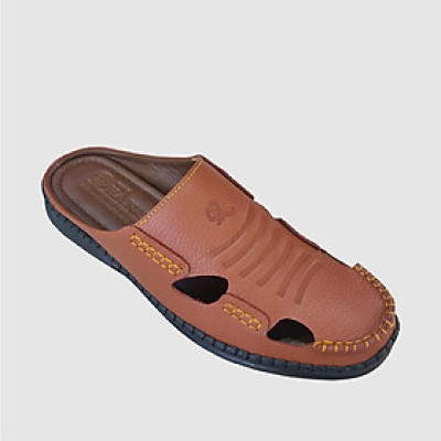 Dép bít mũi nam da bò thật TiTi ĐÔ cao cấp GSB20118d