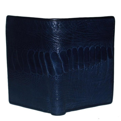 Bóp nam Huy Hoàng da đà điểu da chân kiểu đứng màu xanh đậm HP2434