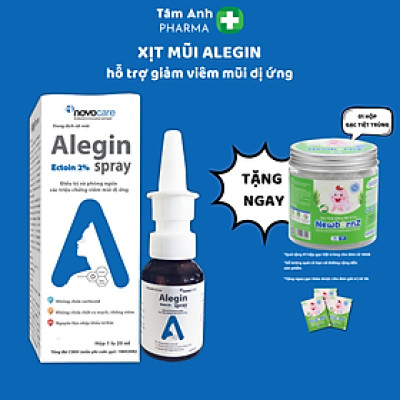 Xịt Viêm Mũi Dị Ứng - Alegin 20ml- Giúp Phòng Và Hỗ Trợ Điều Trị Viêm Mũi Dị Ứng, An Toàn Khi Sử Dụng Lâu Dài, Không Chứa Thuốc Co Mạch Và Chống Viêm Corticoid