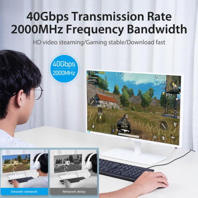 Cáp vá CAT840Gbps/Cáp mềm PVC với Áo khoác LSZH che chắn SFTP IKABI 3M