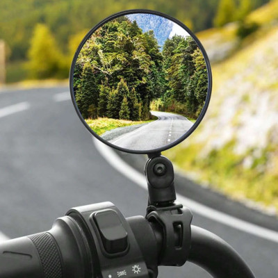Gương Xe Đạp Kính Chiếu Hậu Tháo Rời Tiên Lợi Kính Lồi 8 Cm Cho Tầm Nhìn Rộng Cleacco Boro Sport 