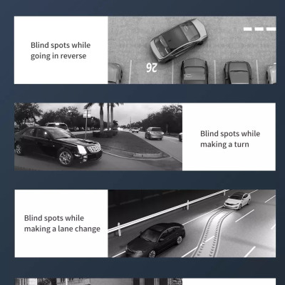 Gương cầu lồi ô tô dán trên gương chiếu hậu tăng góc nhìn chống nước - Gương mini chống điểm mù oto xe hơi, Gương Cầu Lồi Ô Tô Xe Hơi Chiếu Hậu Chống Điểm Mù Cho Xe