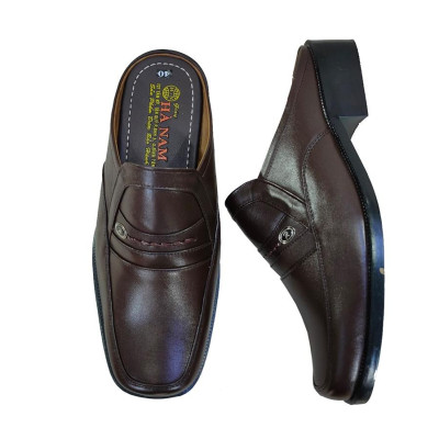 Dép Bít Mũi Nam Da Bò Thật TiTi ĐÔ Cao Cấp GSB20135