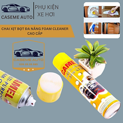Chai Xịt Bọt Đa Năng Vệ Sinh Ghế Da Nội Thất Ô Tô, Nội Thất Gia Đình Foam Cleaner Màu Vàng Camel Cao Cấp - Hàng Nhập Khẩu