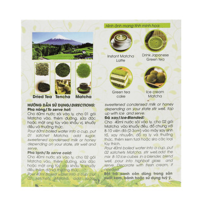 Hộp trà xanh Matcha Gold - 10 gói x 10g