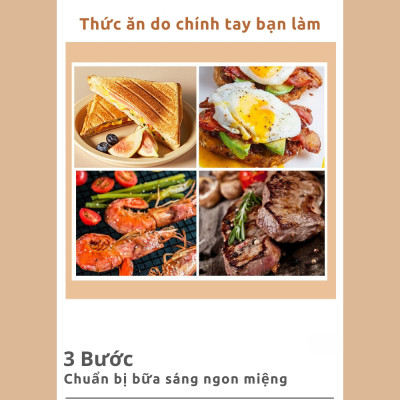 MỚI Máy kẹp nướng bánh mì ép bánh sandwich SOKANY SK-210 công suất cao 2000W rán trứng, nướng thịt CHỐNG DÍNH đa năng -HÀNG CHÍNH HÃNG