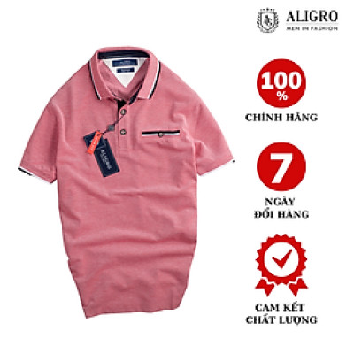 ÁO POLO NAM CỔ DỆT MÀU HỒNG TƯƠI ALGPLO41