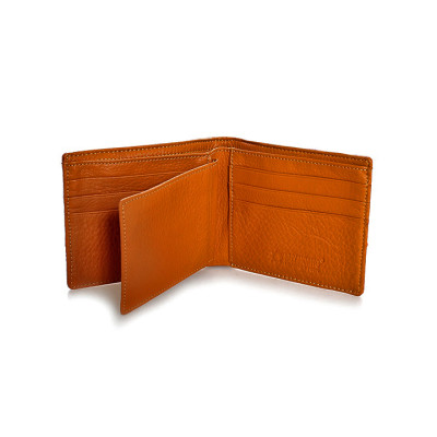 HJ2227 - Bóp nam Huy Hoàng da cá sấu nguyên con nhỏ màu vàng