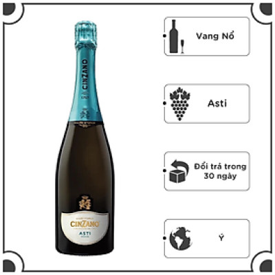 Rượu vang nổ Cinzano Asti 7% 1x0.75L