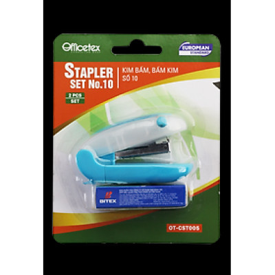 Combo bấm kim Officetex OT-CST005 (1 bấm kim, 1 hộp kim bấm)