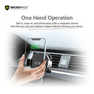 Đế sạc Ôtô MicroPack POWER MOTOR MAGNETIC MCC-15WM Sạc Không Dây 15W Hàng Chính Hãng