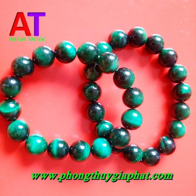 VÒNG ĐEO TAY ĐÁ MẮT HỔ XANH