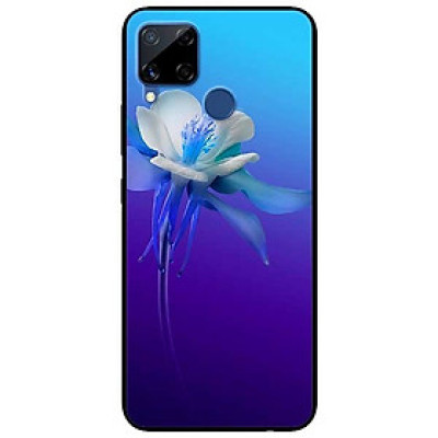 Ốp lưng dành cho Realme C15 mẫu Hoa Lan Xanh Trắng