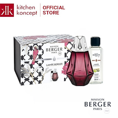 Maison Berger - Bộ đèn xông tinh dầu Prisme Grenat - 2 món - 380ml