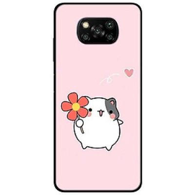 Ốp lưng dành cho Xiaomi Poco X3 mẫu Chú Chuột Cầm Hoa