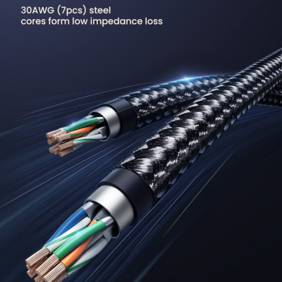 Cáp mạng Cat8 đúc sẵn bọc dù dài 20M Ugreen 30800 hàng chính hãng