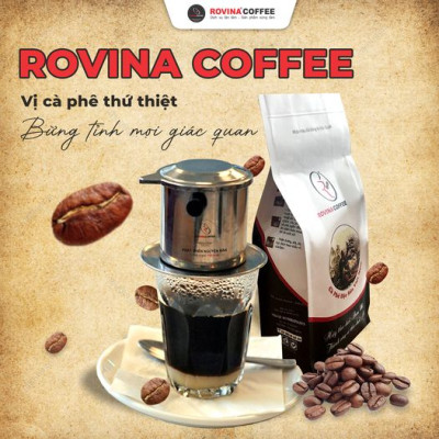 Cà Phê Đặc Sản Việt Nam -  Pha Phin -  Hộp 250gr, Mùi Thơm Quyến Rũ, Đậm Đà Mang Lại Những Tách Cà Phê Tuyệt Hảo, Gây Thương Nhớ Ngay Lần Đầu Thương Hiệu Rovina Coffee