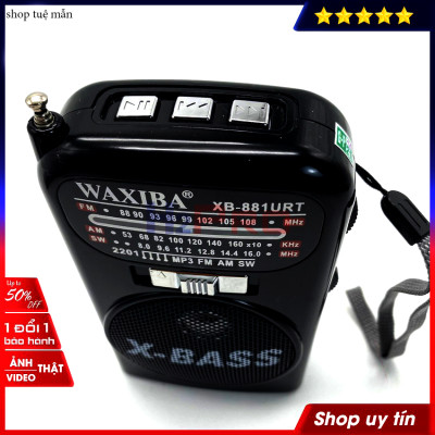 ĐÀI RADIO FM WAXIBA-881URT FM/AM/SW NGHE MP3 USB THẺ NHỚ - LOA EXTRA BASS SIÊU HAY - ĐÈN PIN SIÊU SÁNG-HÀNG CHÍNH HÃNG