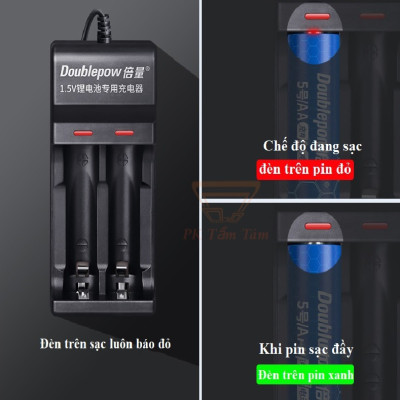 Bộ Pin Sạc 1.5V AA / AAA Doublepow Cao Cấp L151 Kèm 2 Pin Sạc 1.5V 2750mWh - Hàng Chính Hãng