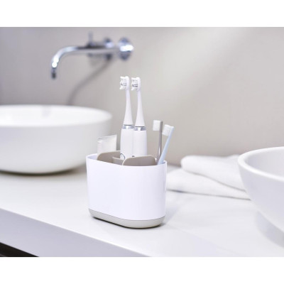 Hộp đựng bàn chải đánh răng tự khô kháng khuẩn tiện dụng Joseph Joseph Duo Large (Màu trắng) - 006186