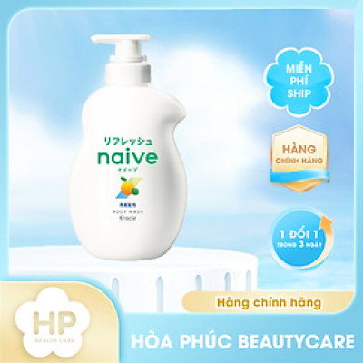 Sữa Tắm Hương Bưởi Thư Giãn Kracie Naive Body Wash (Refresh) - Chai 530ML
