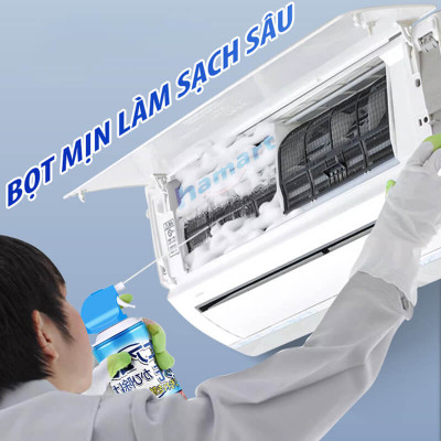 Chai Xịt Vệ Sinh Điều Hoà 520ML Khử Mùi Tạo Bọt Tẩy Rửa Vệ Sinh Dàn Máy Lạnh Quạt Làm Mát Tại Nhà Hiệu Quả - Hàng Chính Hãng
