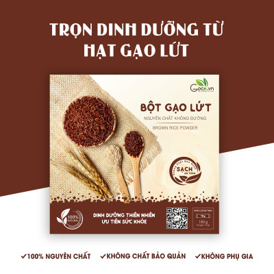 Bột gạo lứt nguyên chất Goce - 180g (18 gói x 10g)