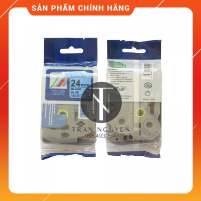 [Combo 5 hộp] Nhãn In Brother Tz2-551 - Đen nền Dương 24mm x 8m - Hàng nhập khẩu