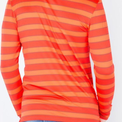 Áo thun nam dài tay kẻ cam aligro ALGAPD008