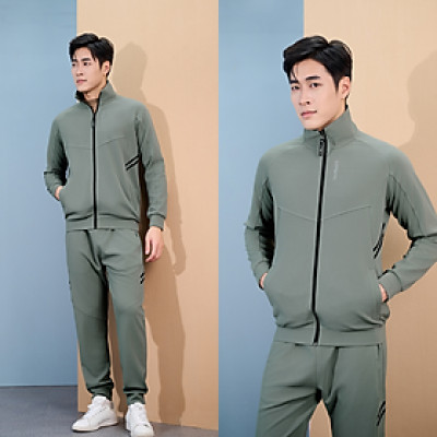 LAROMA Bộ Quần Áo Nỉ Thu Đông Khóa Kéo Cho Nam | Sọc Đôi -Trẻ Trung - Giữ Ấm - Vải Thơm - Kháng Khuẩn - Mềm Mại - Co Dãn