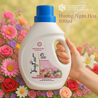 Nước Giặt Xả 2in1 Hương Ngàn Hoa Tonycare 800ml – Sạch Sâu, Lưu Hương Lâu