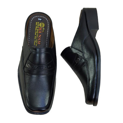 Dép Bít Mũi Nam Da Bò Thật TiTi ĐÔ Cao Cấp GSB20135