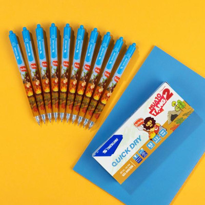 Bút Gel Quick Dry 0.5 - Thiên Long GEL-040/KM - Mực Xanh