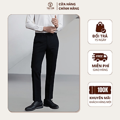 Quần tây nam Thái Tuấn có tăng đơ màu đen  | Phong độ, hiện đại, thời trang - Thời trang Công Sở/Dạo phố