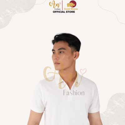 Áo Polo Nam Màu TRẮNG 100% Cotton Tự Nhiên Đơn Giản Nhưng Tinh Tế Phù Hợp 4 Mùa - Gold Rhino