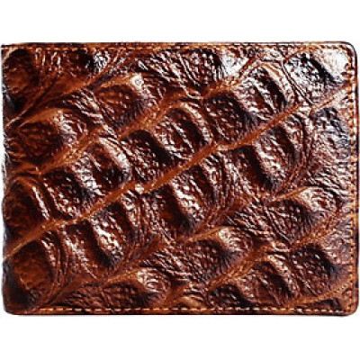 Ví Nam Vân Cá Sấu Huy Hoàng HT2118 (12.5 x 10 cm) - Nâu