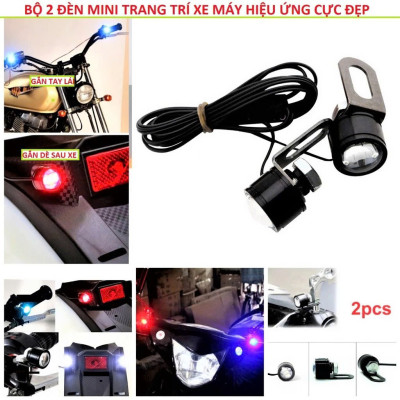 Combo 2 Đèn LED Trang Trí Xe Máy – Lắp Chân Gương Cực Dễ, Gắn Góc Cây Cảnh Cũng Chuẩn