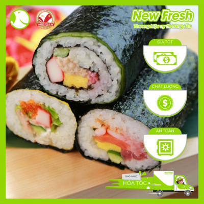 Lá Cuốn Nori Rong Biển Tươi Sấy Khô Nhật Bản - Túi 50 Lá