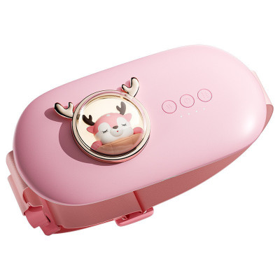 ￼Đai chườm nóng bụng kinh, máy massage 4 chế độ nén nóng hồng ngoại xa, làm ấm tử cung và bụng, đai massage bụng kinh