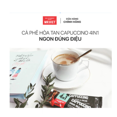 Cà Phê Hoà Tan Mr.Việt - 4 trong 1 Cappuccino Instant Coffee
